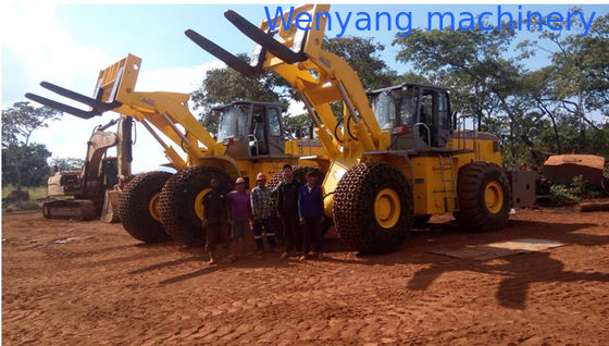 Carregadeira de pá de granito de 23 toneladas com capacidade off-road com garfo para paletes com altura máxima de elevação de 3480mm fornecedor