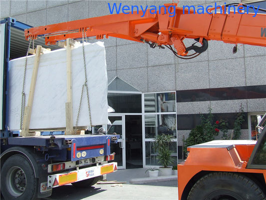 Manipulador telescópico com guindaste de 10 toneladas para carga e descarga de placas de mármore de contêineres de 20GP fornecedor